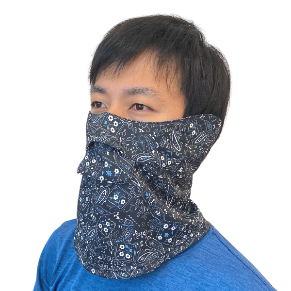 男性用 フェイスカバーC型 UVカット ランニング uvマスク 夏用 冷感 息苦しくない 暑さ対策 ...