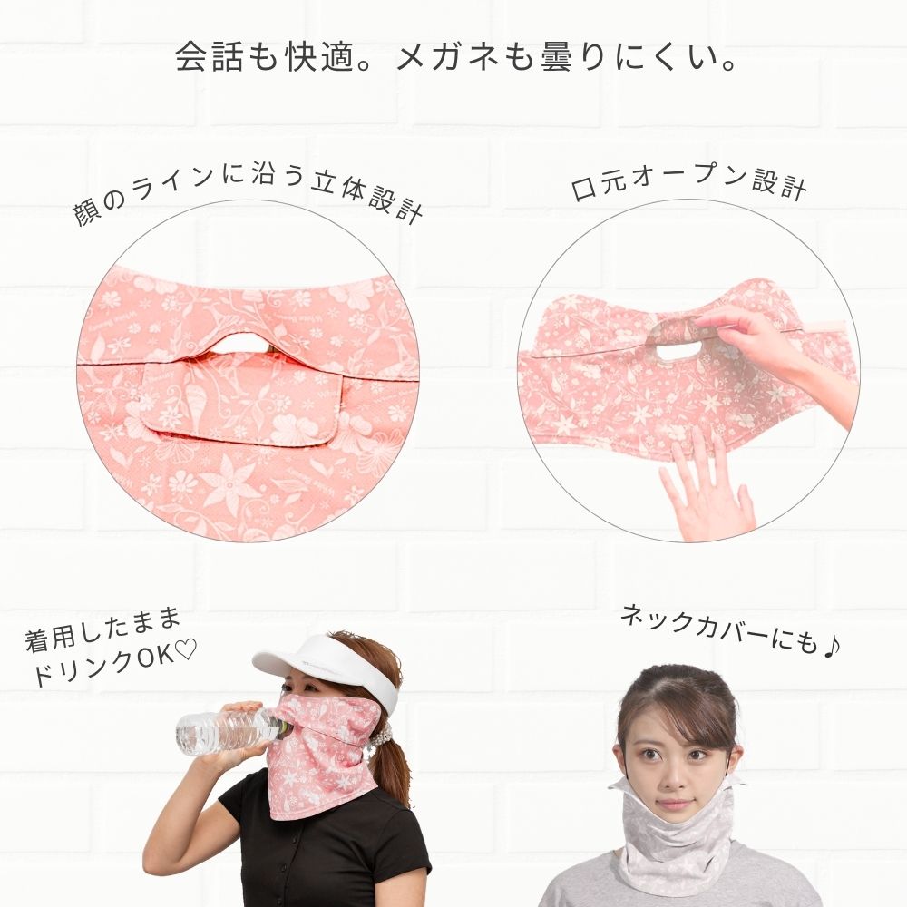 開口部が2つあるフェイスカバー