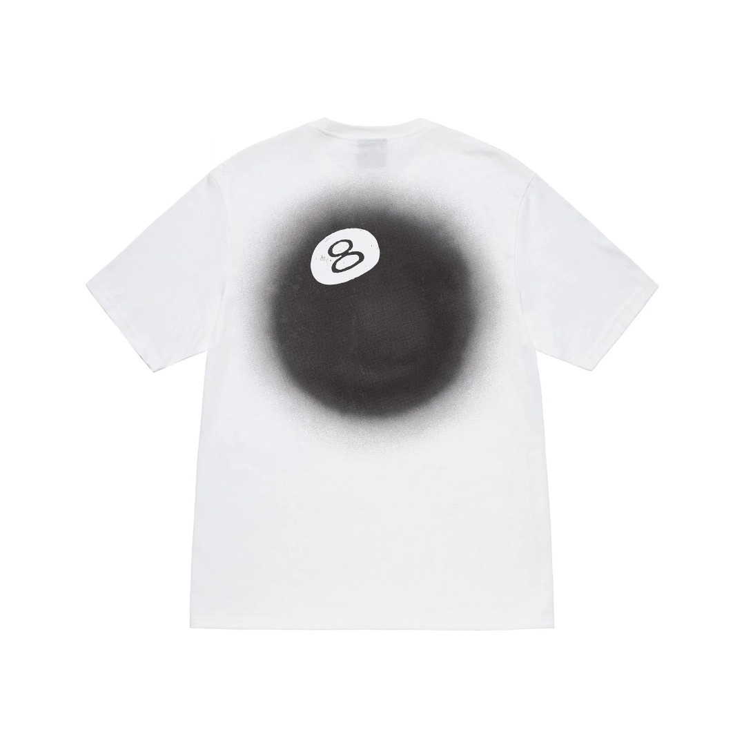 ★日本未入荷/国内即発*STUSSY*8 BALL DOTロゴTシャツ/WHITE★ Stussy 8 Ball Dot T-shirt White Size Medium (73x55) Good