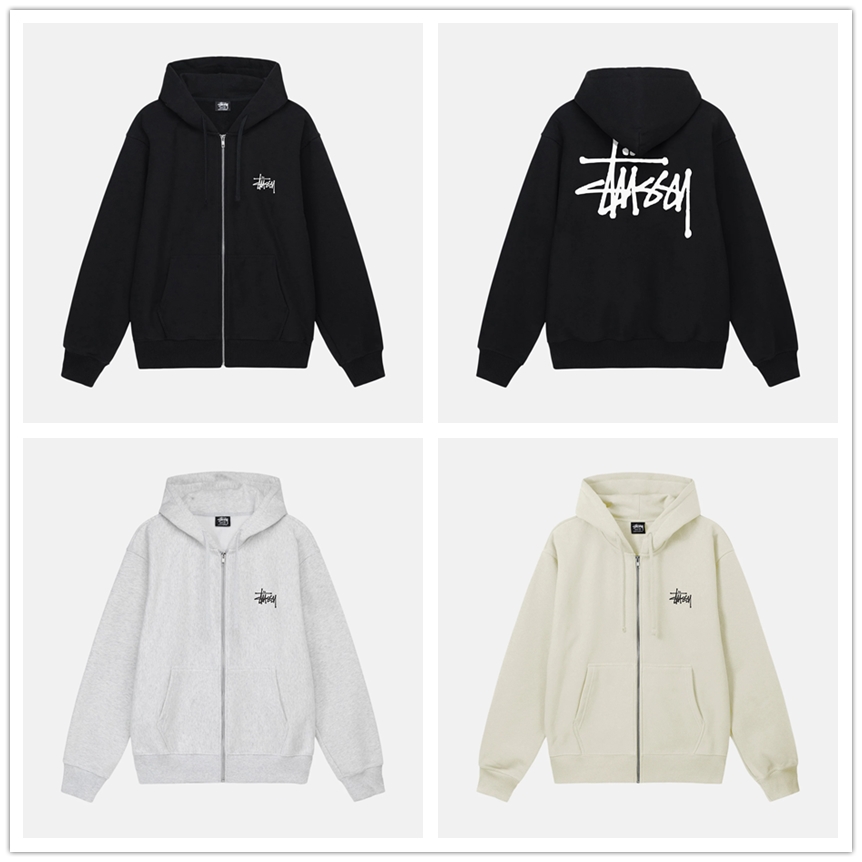 STUSSY ステューシー BASIC ZIP HOOD 1974259 [full zip hooded sweat] パーカー フード フーディ  トップス Zip up Hoody Parker ジップパーカー [並行輸入品]