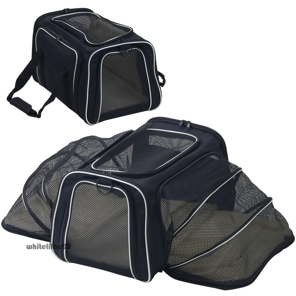 ペットキャリーバッグ 拡張 猫 犬 肩掛け ペットキャリーケース