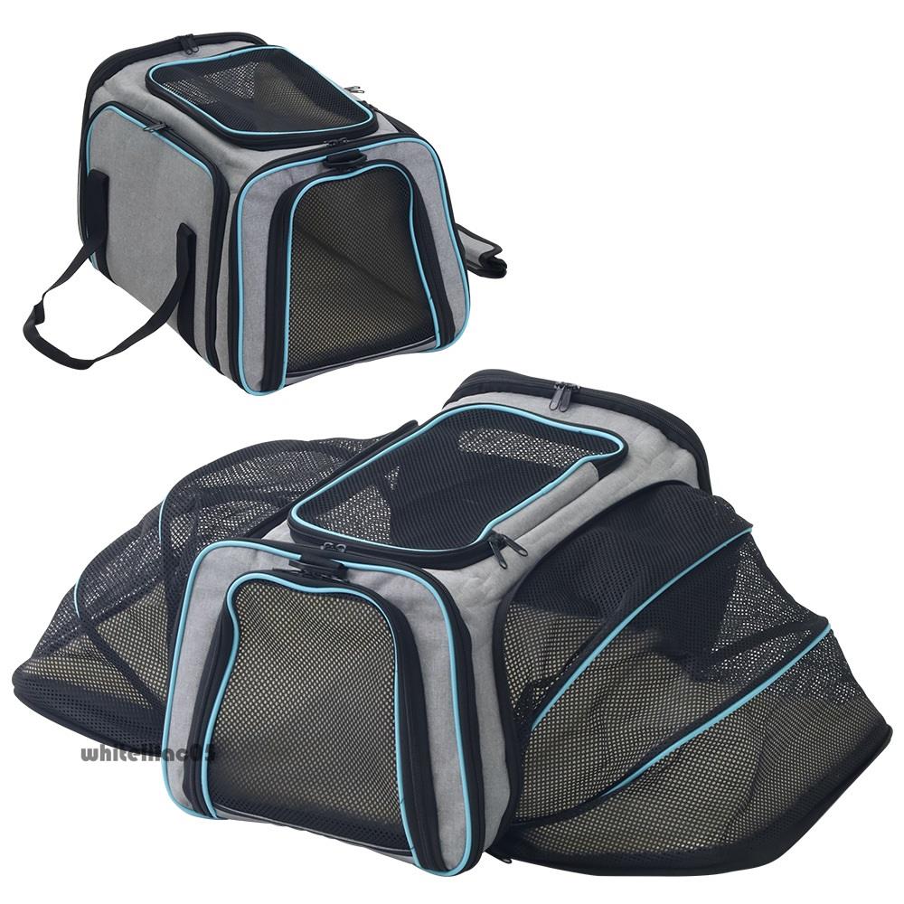 ペットキャリーバッグ 拡張 猫 犬 肩掛け ペットキャリーケース