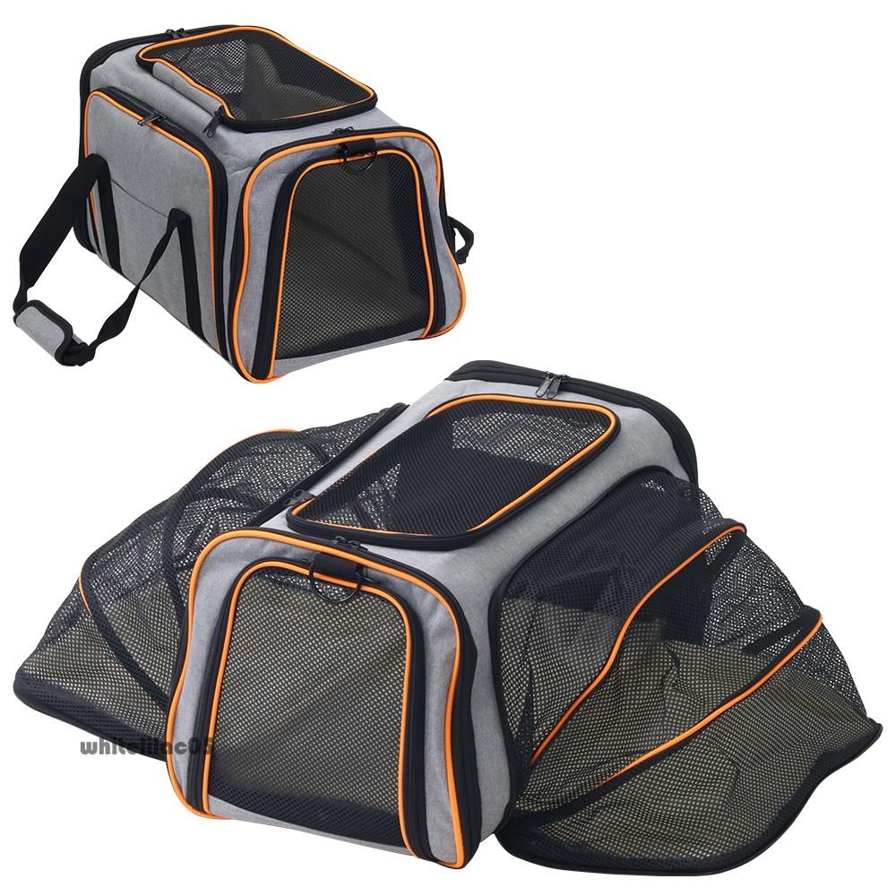 ペットキャリーバッグ 拡張 猫 犬 肩掛け ペットキャリーケース
