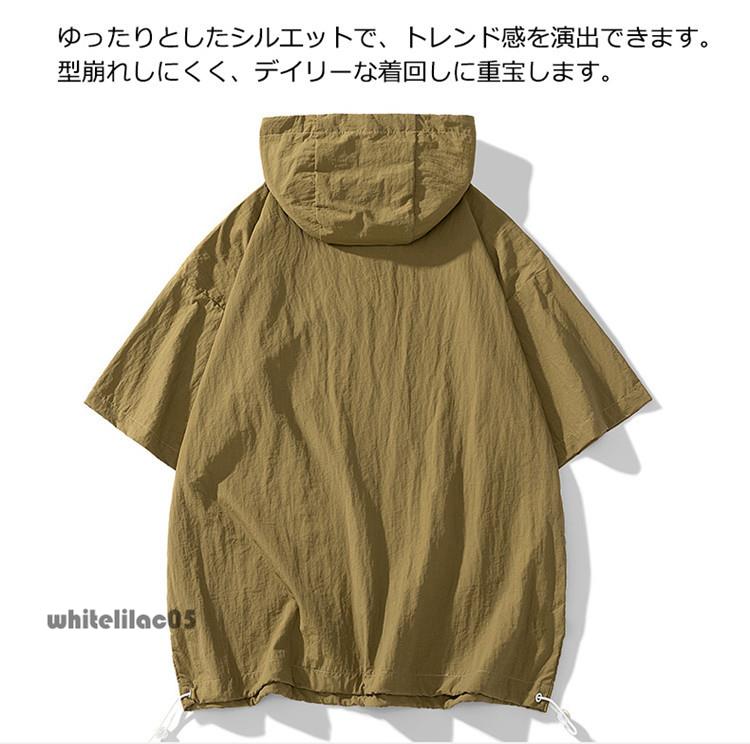 38 半袖パーカー❤️ WOND パーカー 半袖ダブルZIPコンパクトパーカー レディース