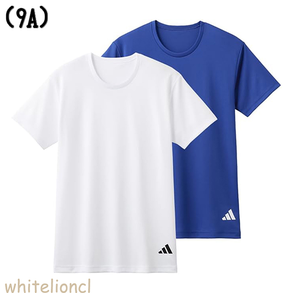 グンゼ adidas Tシャツ 半袖 クルーネック 2枚組 吸汗速乾 メッシュ M