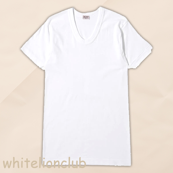 B.V.D. GOLD 綿100% フライス 無地 メンズ U首 半袖 Tシャツ