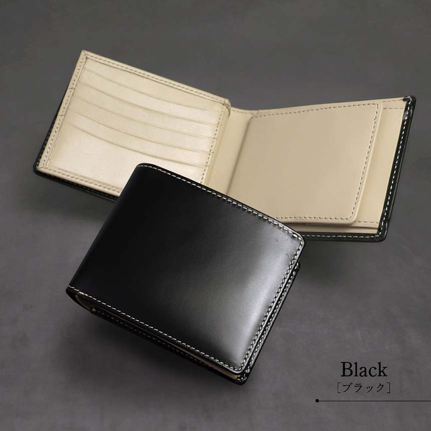 財布 メンズ 二つ折り 本革 バレンタイン ギフト 名入れ 大容量 コンパクト カーボンレザー 牛革 ブランド 無料ラッピング プレゼント DECOS デコス | ブランド登録なし | 01