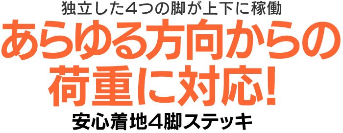 安心着地4脚ステッキ