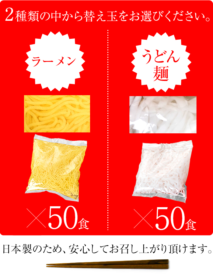 ダイエットこんにゃく麺 替え玉50食セット