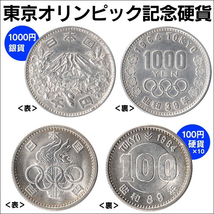 感謝価格】 1964年東京五輪 1000円100円プルーフ硬貨 コレクション 