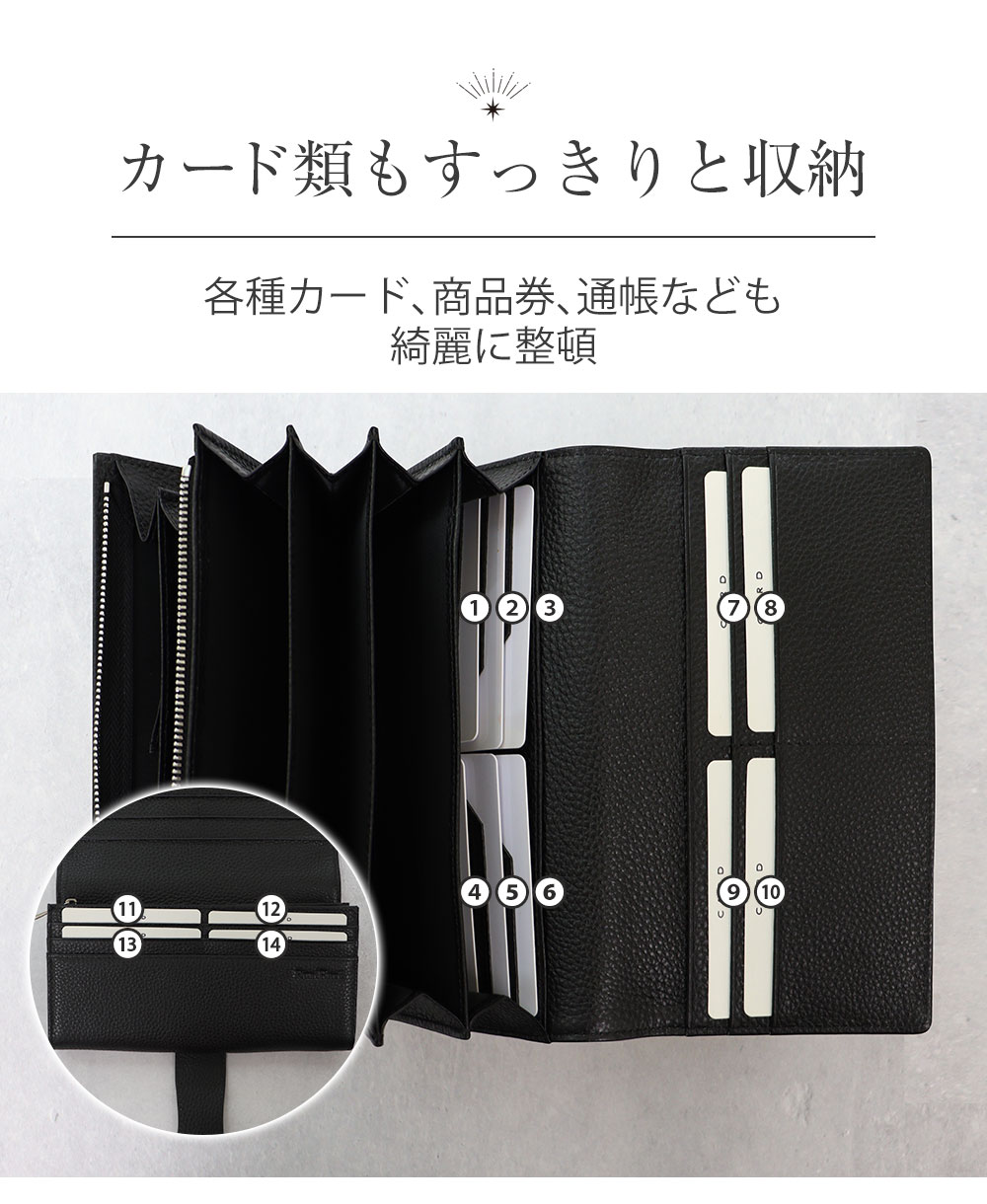 Rurihari 牛革 小銭すっきり長財布