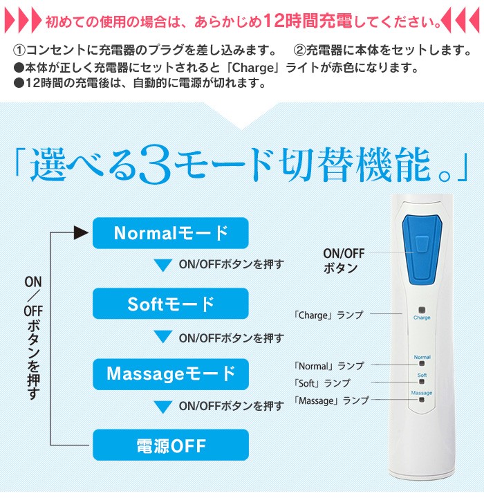 ロイヤルソニック 充電式音波歯ブラシ