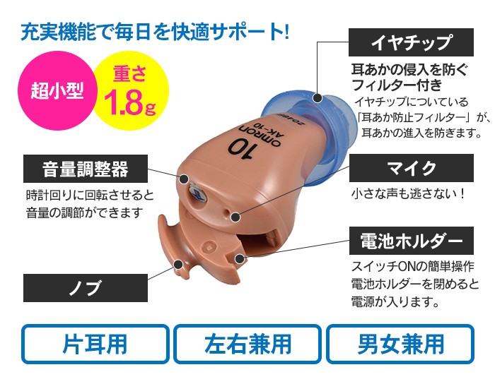 オムロン イヤメイトデジタル AK-10 【非課税】【新聞掲載】【カタログ掲載1610】