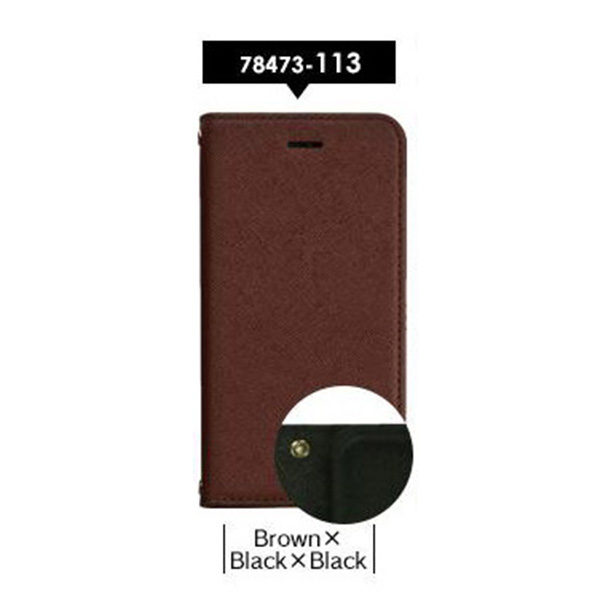 マロン　iPhone SE3ケース ダークブラウン スマホケース iPhone SE ケース アイフォン 手帳型 マグネット 磁気