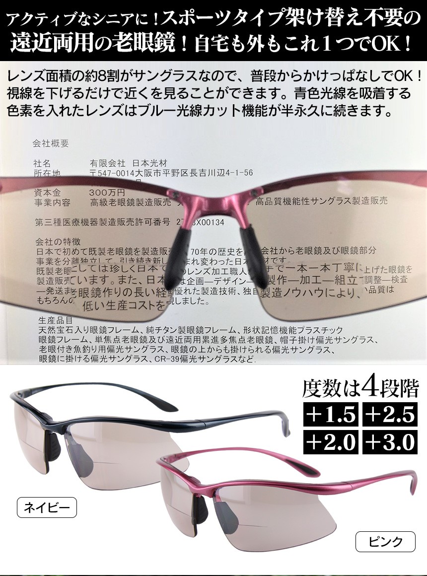 ドライブ＆スポーツ遠近両用シニアグラス[]