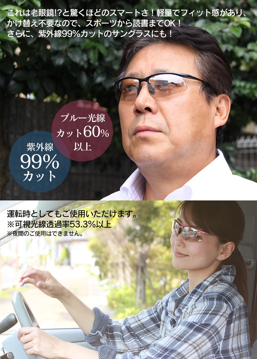ドライブ＆スポーツ遠近両用シニアグラス[]