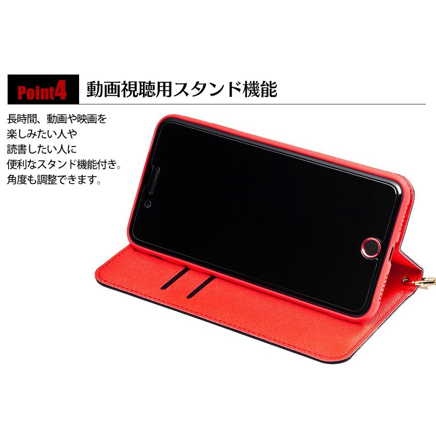 サフィアーノレザー製手帳型iPhoneケース