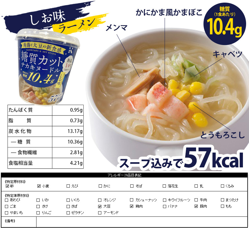 糖質カットナカキヌードル【12食セット】