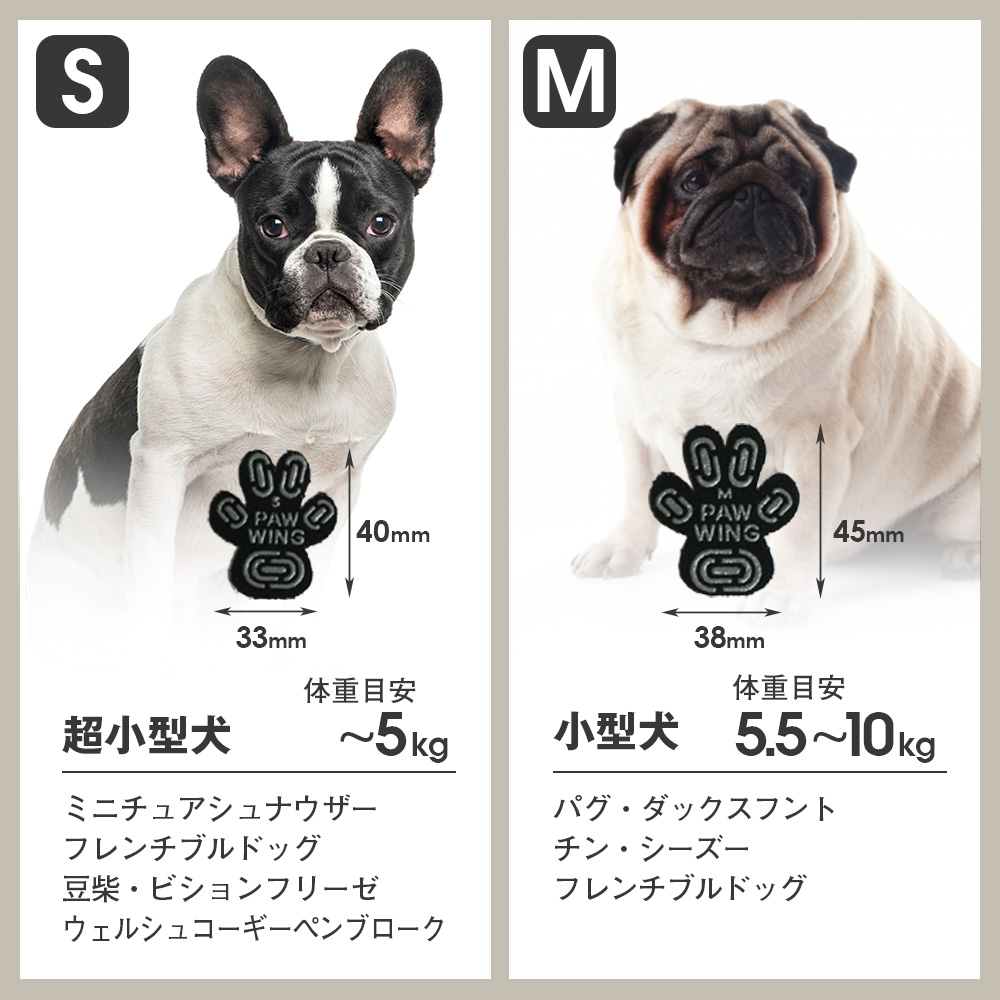 ペット用滑り止めフットパッド　PAW WING （Grip plus）
