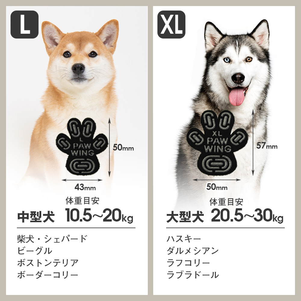 ペット用滑り止めフットパッド　PAW WING （Grip plus）