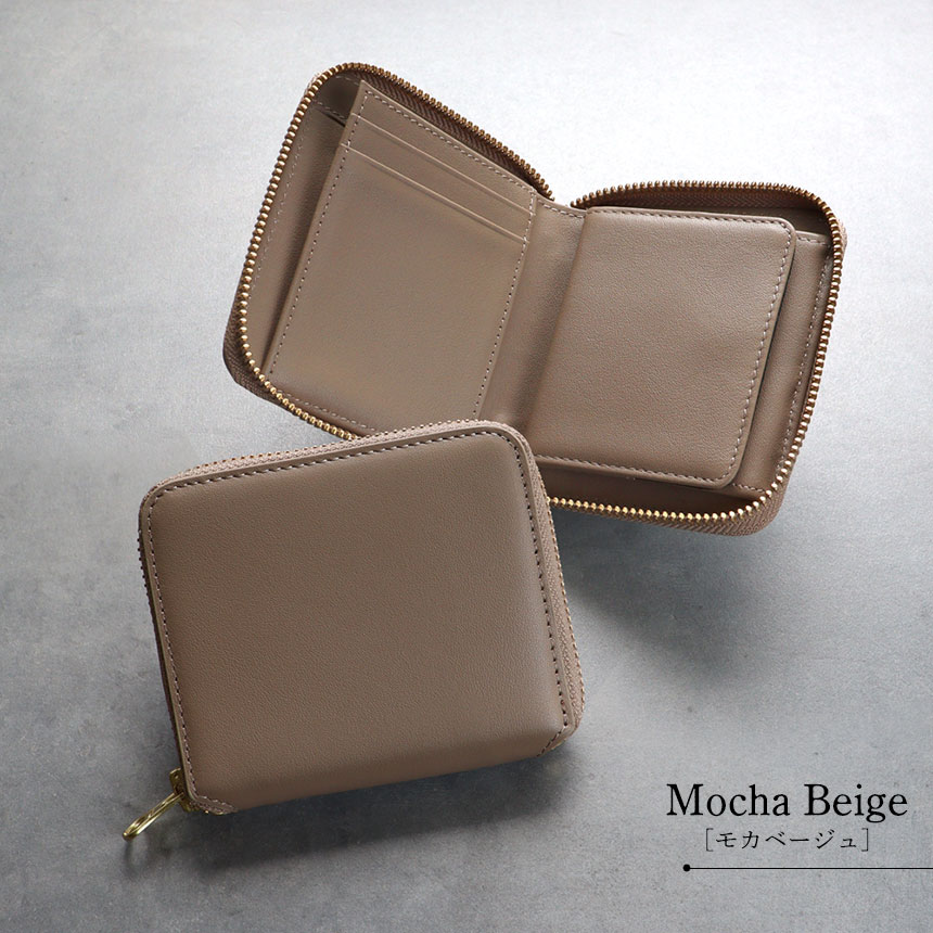 財布 メンズ 二つ折り ファスナー コンパクト 本革 使いやすい