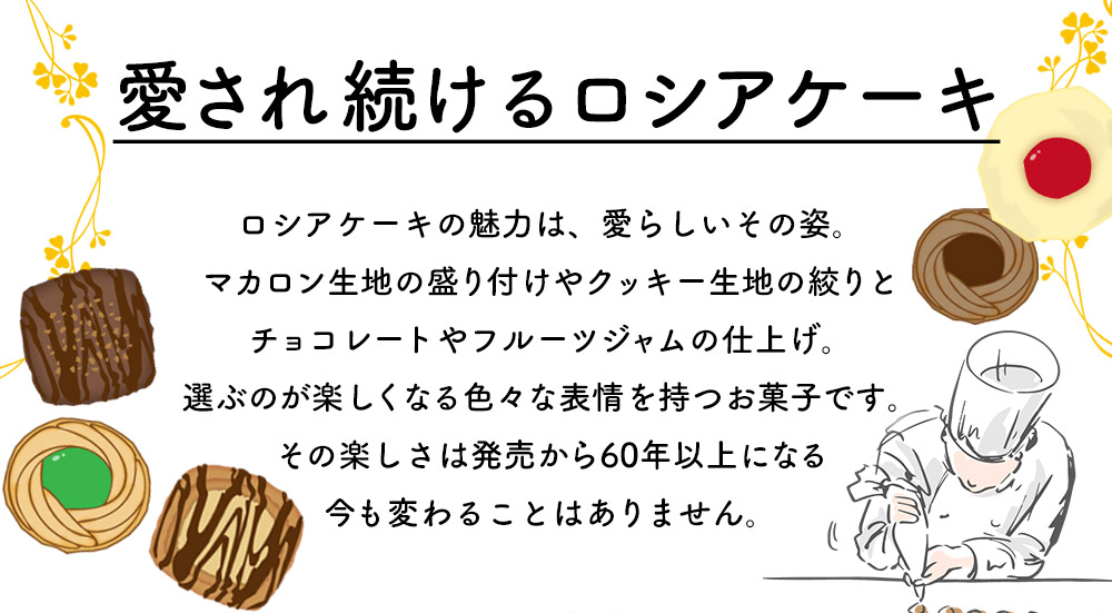 ロシアケーキ 36枚セット（6種×6枚）