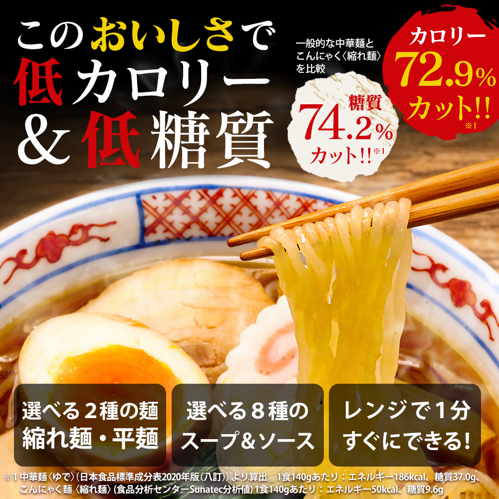 レンジで簡単こんにゃく麺12食セット