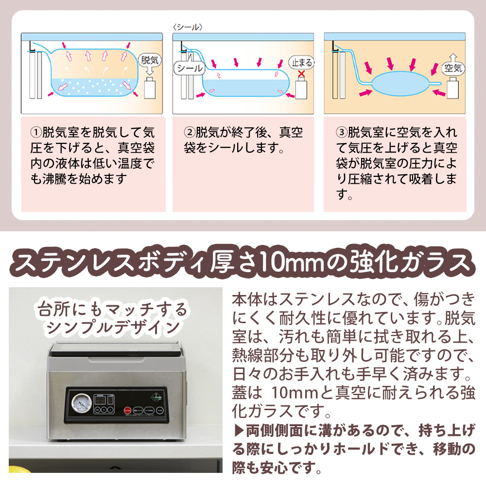 真空パックんシェフ3Plus 真空パック機 液体 汁物 家庭用 シェフ3プラス 真空パック器 専用袋不要 シェフツープラス チャンバー式真空包装機 :  79472-11 : アイデア雑貨1000点以上MONO生活 - 通販 - Yahoo!ショッピング