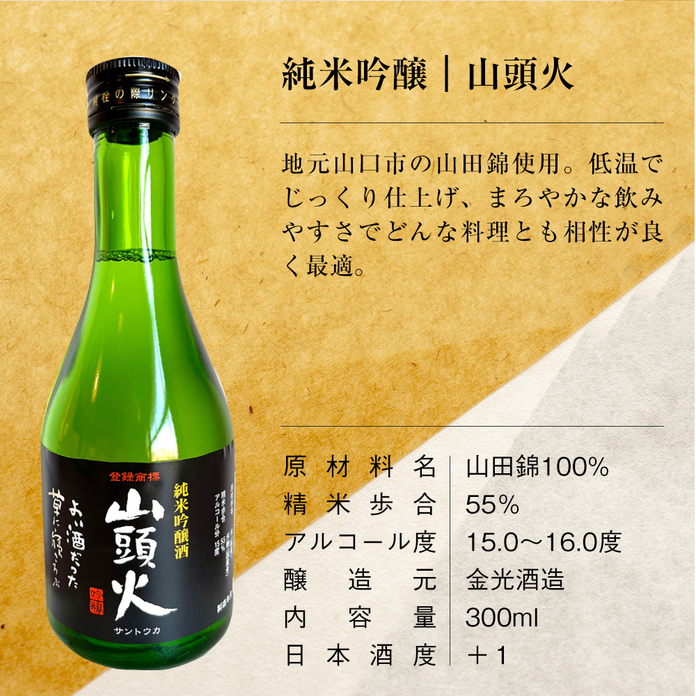 山口県の日本酒飲み比べ3本セット【美味しいおつまみ＆酒器付き】