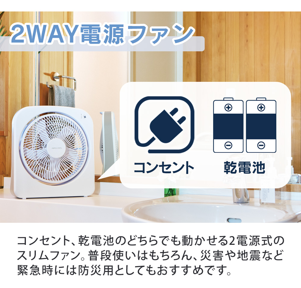 2電源式スリムファン