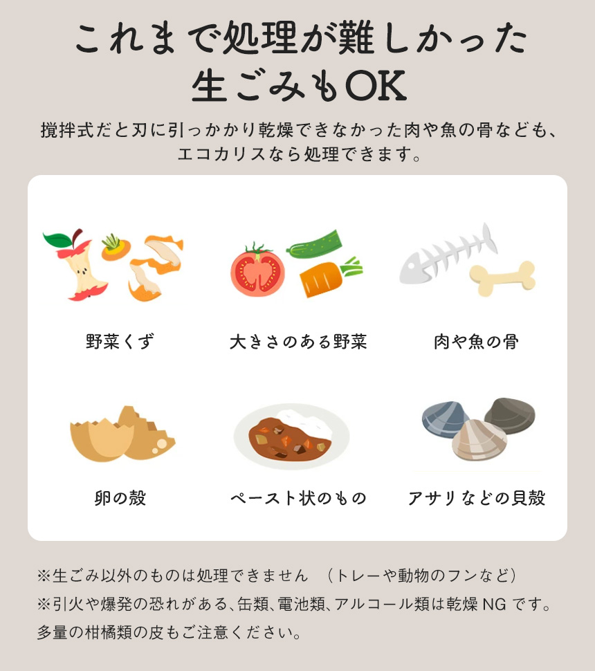 温風乾燥式 生ごみ処理機エコカリス