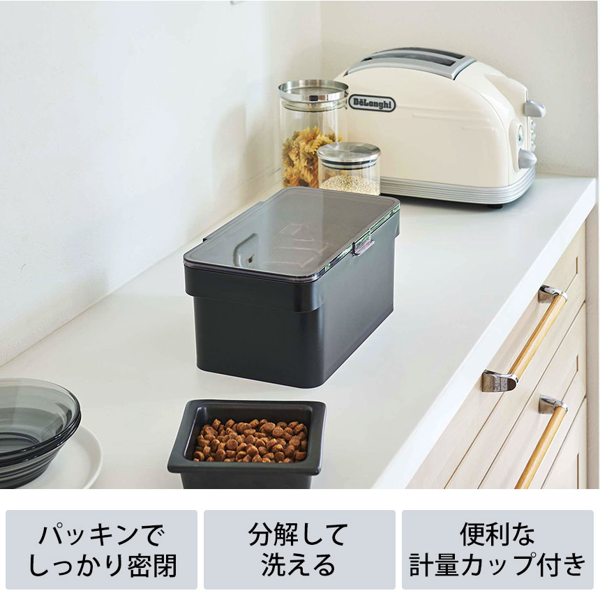 密閉ペットフードストッカー タワー 1.5kg 計量カップ付