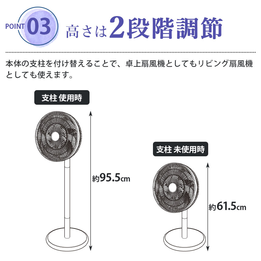 DCリビングサーキュレーターファンDUOAIR MIXTURE WOOD