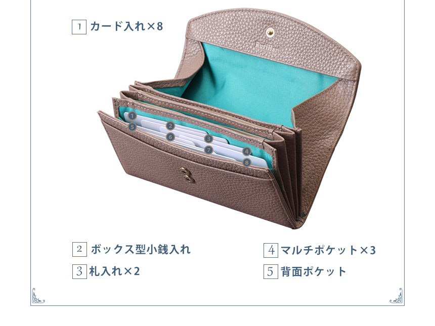 Rurihari 薄くて小さいギャルソン長財布