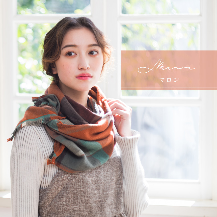 マフラー レディース 敏感肌 綿100％ ブランド 今治 起毛マフラー トラッド チェック 秋 冬 コットン生地 保湿 寒暖差 今治タオル | 今治タオル | 03