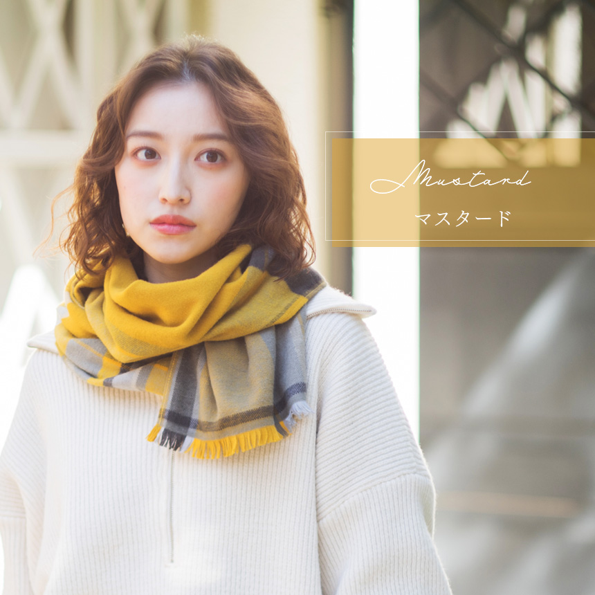 マフラー レディース 敏感肌 綿100％ ブランド 今治 起毛マフラー トラッド チェック 秋 冬 コットン生地 保湿 寒暖差 今治タオル | 今治タオル | 05