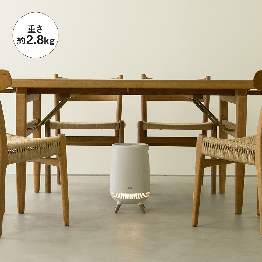 360度セラミックヒーターどこでもこたつADK-365RIV【アイボリー】