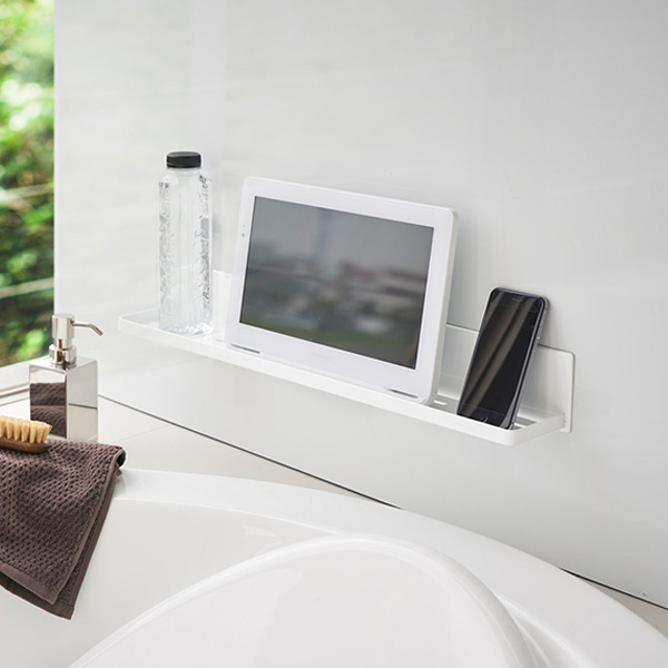 バスルームラック マグネット 強力 山崎実業 タワー tower 山崎実業 浮かせる収納棚 ロング 幅60cm ワイド 強力マグネット 磁石 磁力 トレー トレイ 浴室内