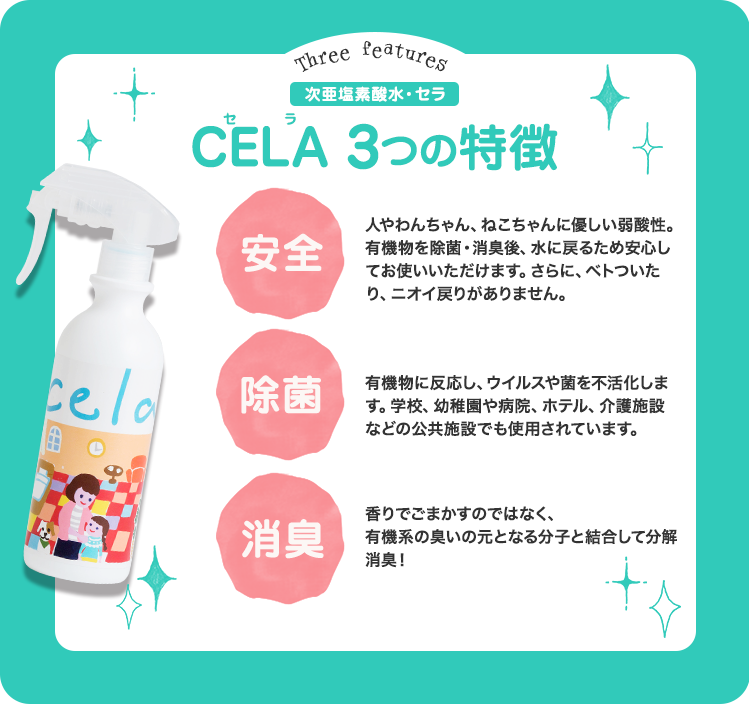 CELAセラ３つの特徴