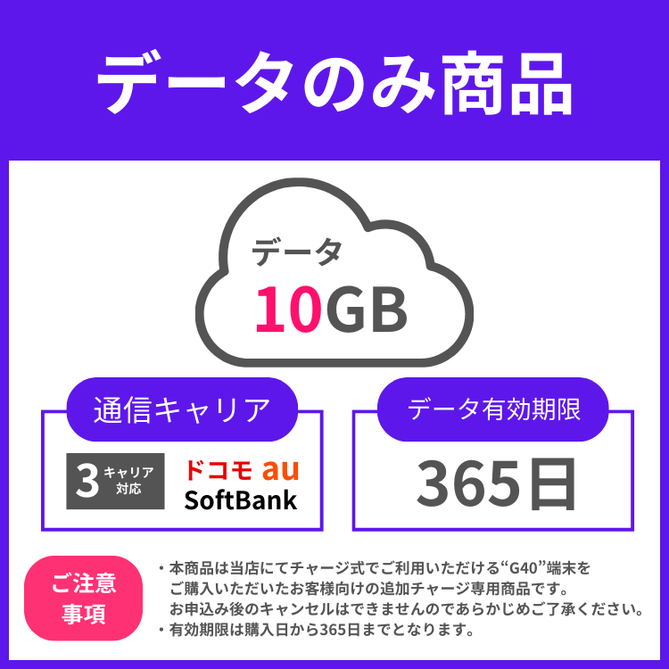 【追加チャージ専用】G40 10GB 日本国内専用｜wifi-rental｜02