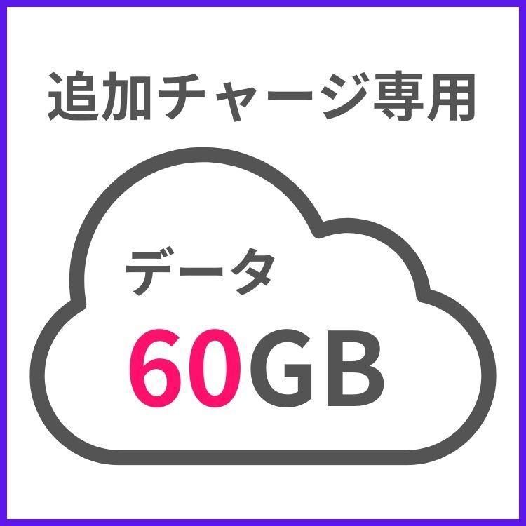 【追加チャージ専用】G40 60GB 日本国内専用｜wifi-rental