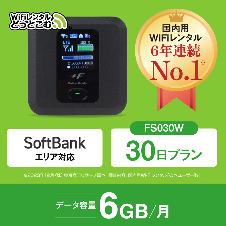 ポケットwifi レンタル 1ヶ月 6GB レンタルwifi 30日 wifi レンタル 30日 au FS030W