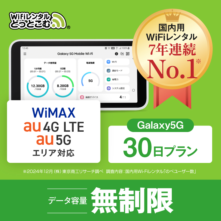 ポケットwifi レンタル 1ヶ月 無制限 レンタルwifi 30日 無制限 wifi レンタル 30日 無制限　au UQWiMAX Galaxy5G | 