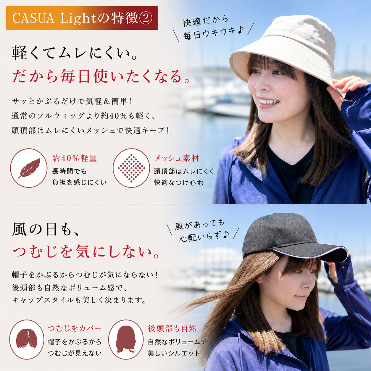 帽子ウィッグ 人毛100% ウィッグ付き帽子 医療用 女性 髪付き帽子 毛付き帽子 かぶるだけ 自然 ミディアム かつら ウイッグ ウィック 抗がん剤 白髪隠し 薄毛 |  | 10