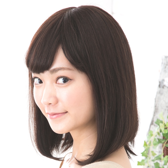 ウィッグ ミディアム 人毛100% セミロング 女性 医療用 自然
