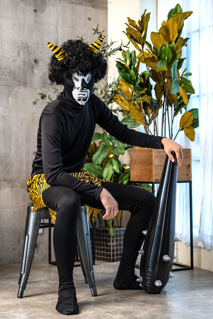 青鬼 赤鬼 衣装 赤鬼青鬼 お面 コスプレ 節分衣装 節分 リアル鬼 黒