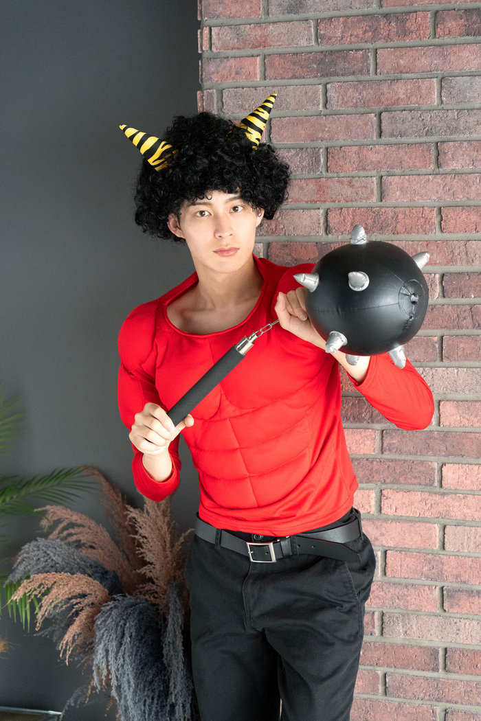 青鬼 赤鬼 衣装 赤鬼青鬼 お面 コスプレ 節分衣装 節分 とげとげボール