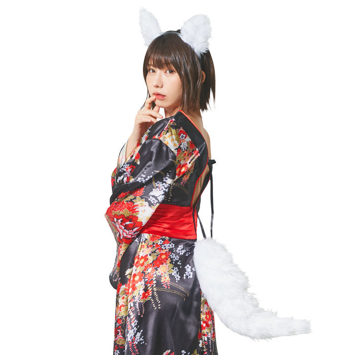 けもみみしっぽセット 白きつね コスプレ コスチューム インスタ映え