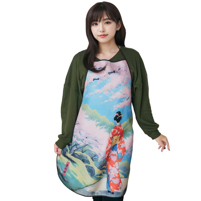エプロン 里山着物美人 和柄 和もの 日本土産 : ウィッグランド - 通販