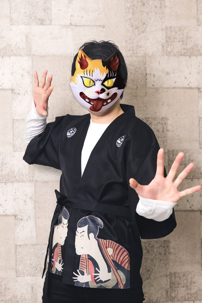 和風お面 化け猫 仮装 仮面 マスク お祭り 縁日 和もの 日本土産